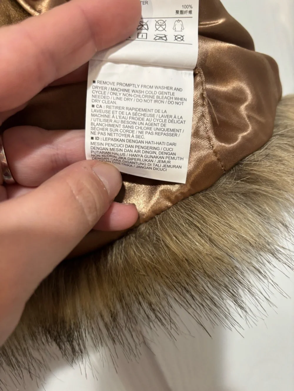 OLD NAVY Faux Fur Lined Vest in Brown